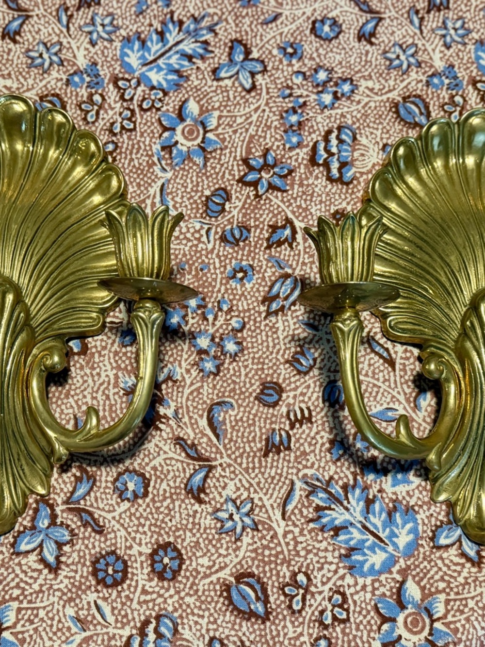Andrea By Sadek Brass Shell Wall Sconces - Beautiful Heavy Brass